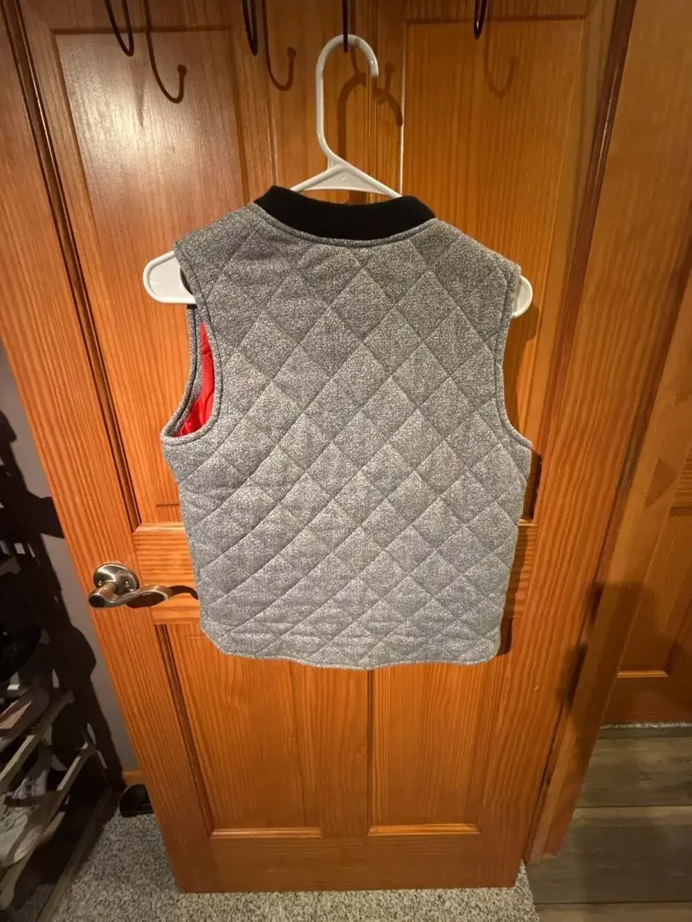 Old Navy Boys Quilted Herringbone Full Zip Vest, Size L/G (10-12)